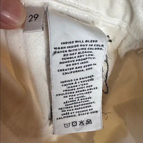 J Brand Cropped Distressed Jeans in Classic White “Demented” Size 29