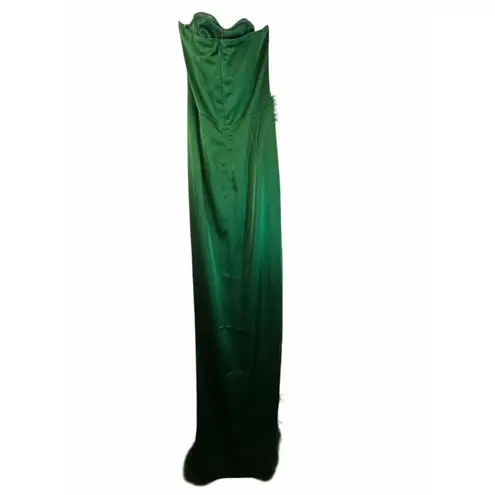NWT Perrin Emerald Green Feather Miss Circle New York Gown