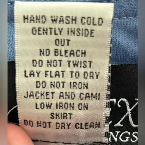 Alex Evenings Sequin Two-Piece Dress W/Jacket Blue Sz 12 Chiffon Midi A-line MOB