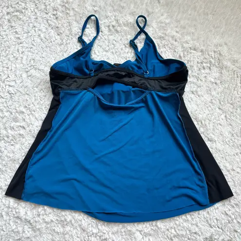 Magicsuit Miraclesuit Venus Tankini Swim Top 12 Blue Colorblock Beach Slimming