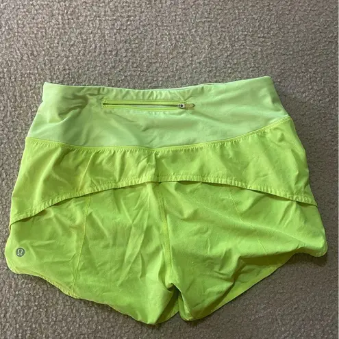 Lululemon  Speed Up shorts high rise in electric yellow