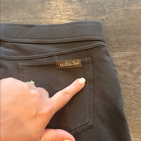 Matilda Jane Medium Charcoal Zip Zip Hooray Moto Leggings