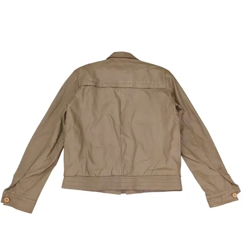 Schott Sportswear Genuine Leather Bomber Jacket Womens Size 40 Brown