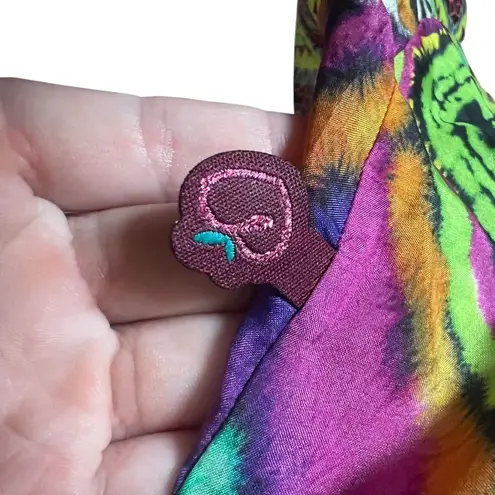 Paradizia Colorful Silky Swim Cover Up Kaftan Poncho Tie Dye Sequin Boho One Sz Pink Size undefined