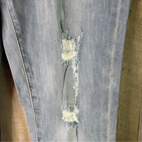 EVIDNT Los Angeles 28 Verona Skinny Ankle Cropped Asymmetrical Raw Cut Hem Jeans