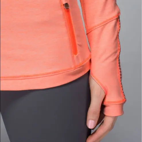 Lululemon HP!  Love Some Run long sleeve orange 10 top.