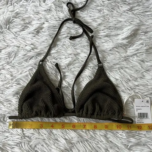 Good American  ALWAYS FITS TINY TIES BIKINI TOP IN STORMY001 SIZE 1/2