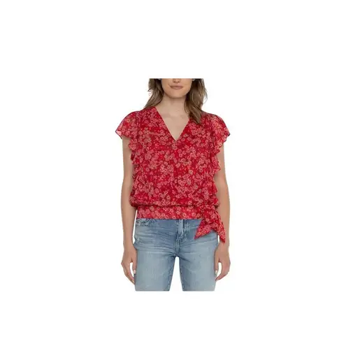 Liverpool Top Women's Size S Floral V