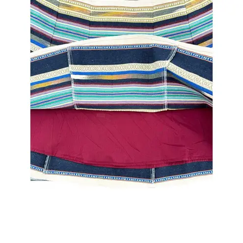 New Anthropologie Chloe Oliver Skirt 12 Hayley Skater Striped Aztec Serape NWT