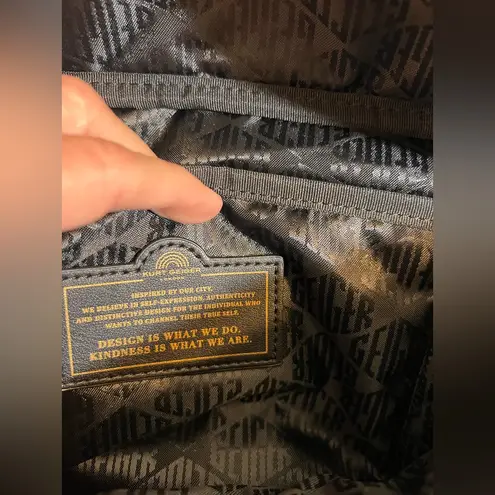 Kurt Geiger NWT Black Charcoal Grey Quilted Crossbody/Belt Bag tweed zip top