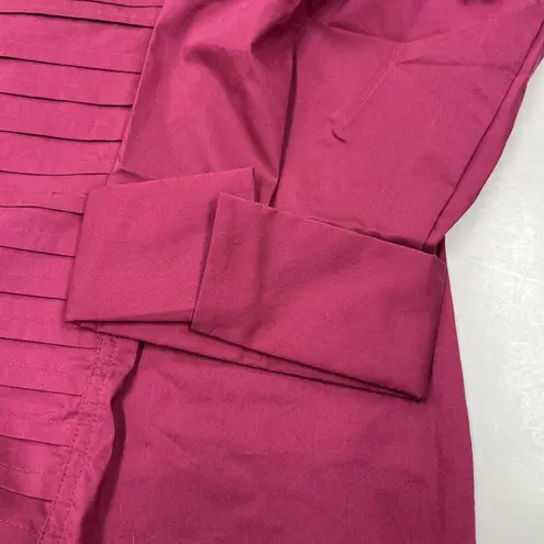 cj banks Women's Size 2X Pink 3/4 Sleeve Collared Button Down Shirt Office