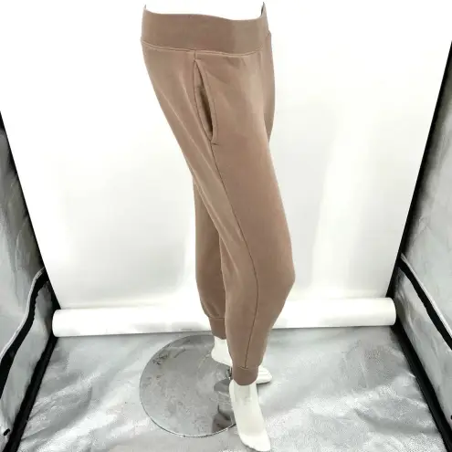 Aritzia ‎ Tna Cozy Fleece Boyfriend Cuffed Sweatpants Joggers Tan Taupe Size 2XS