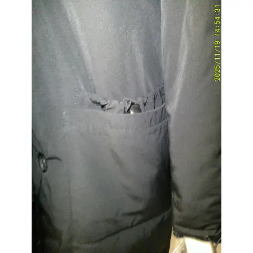 NWT $675 Jane Post S Womens Reversible Cocoon Coat Faux Fur Black Soft Warm Hood