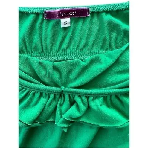 julie's closet JULIE’S Closet Romantic Flutter Sleeveless Green Empire Waist Top, Size Small