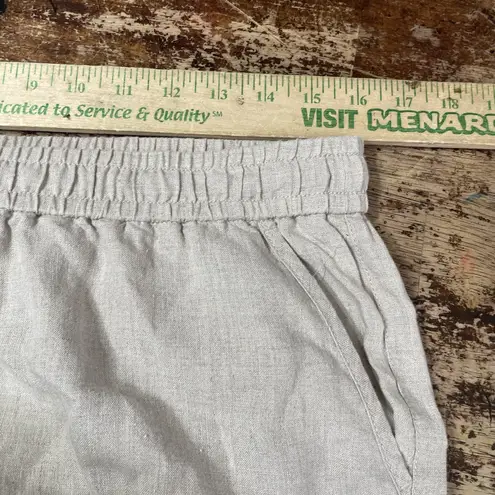 Tommy Bahama  Linen Pull On Tan Pants Size Medium Wide Leg