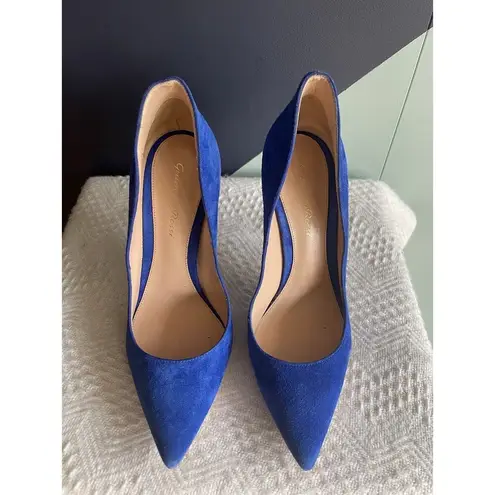 Gianvito Rossi NWOB Blue Suede 100mm Pumps Sz 37