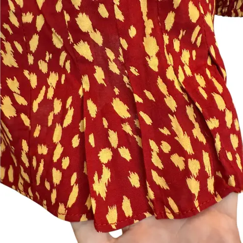 XIX Palms Nairobi Terrace Rust Gold Mini Dress Size Large Red