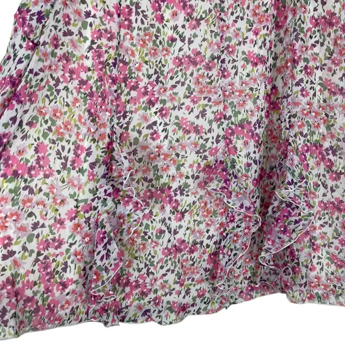kim rogers Vintage Y2K Women's PXL Floral Lined Skirt Lizzie McGuire Cottagecore
