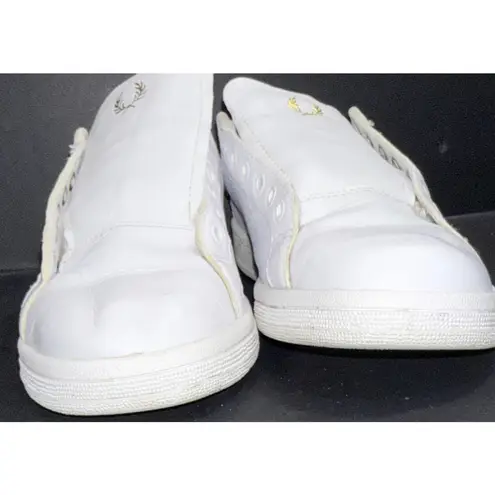 Fred Perry White Canvas Low Trainer Designer Athleisure Sneakers Shoes Womens 6