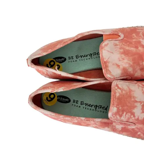 Dr. Scholls Far Out Orange Tie Dye Espadrille Slip On Shoes Sz 9