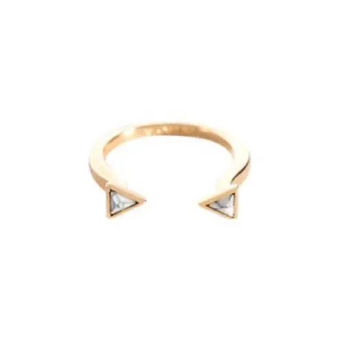 Shiraleah | Ophelia Gold Tone & White Marbled Adjustable Size 7 Ring
