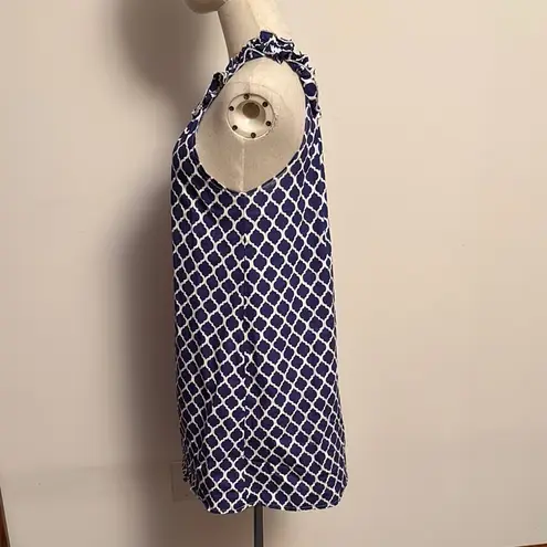 Lolly Wolly Doodle Blue and White Ruffled Sundress Size XS