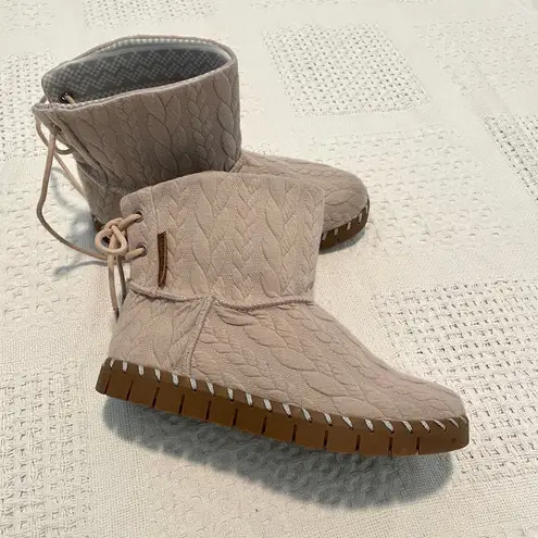 Muk Luks Flexi Hoboken knit boot blush size 6 900459 Pink