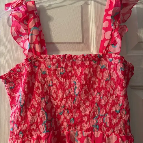 New w/out tags Vibrant Cheetah print Pink maxi dress. Size XL.