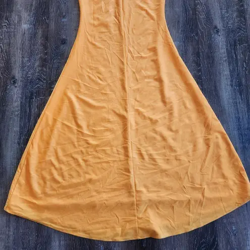 Retrofête Retrofete Orange Maxi Dress Pearl Halter Size Small Sample