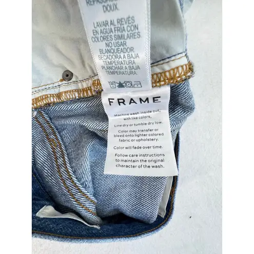 Frame Le Hollywood jeans size 27 straight leg high rise distressed denim ripped