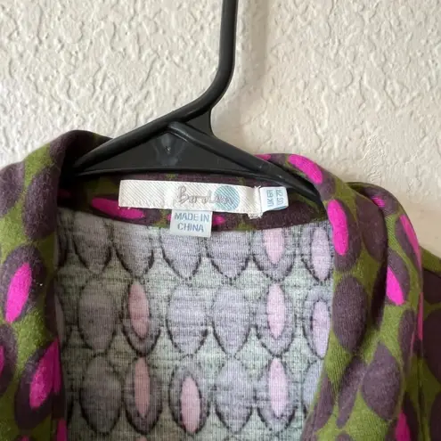 Boden button up shirt dress 70s long sleeve belted indie printed teacher career Green Size 2