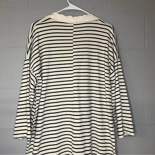 Tuckernuck Long Sleeve Navy Stripe Ashton Knit Polo Dress Women’s Size XXL Blue
