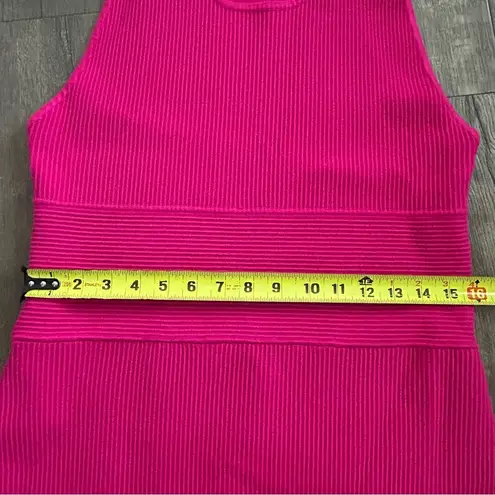 House of Harlow 1960 Hot Pink Ribbed Fitted Sleeveless Body Con Dress XL