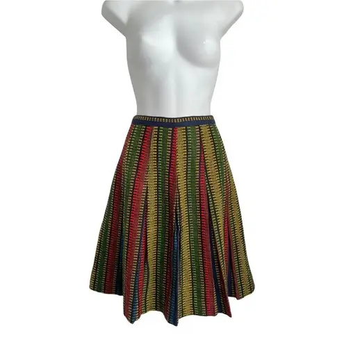 Vintage 1960s Pleated Striped A