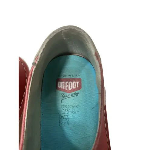 On Foot Your Way Women’s Shoe Red Made In Spain 41 9.5 Comfort Artsy Slip On Size 10