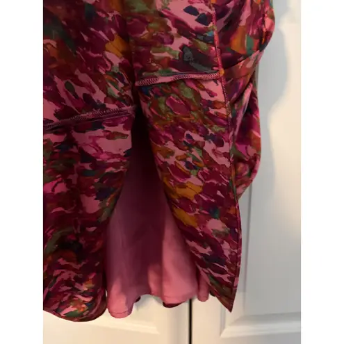 Evereve Floral Print Sleeveless Tie Waist Midi Dress Women's Size M