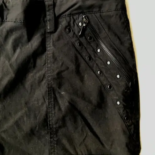 Jamie Sadock Golf Shorts Size 12 Black Front Zip Pockets Back Zip Pocket…