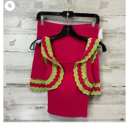 Majorelle Knit Two-Piece Set Jeneli Crochet Pink & Lime | REVOLVE spring $300