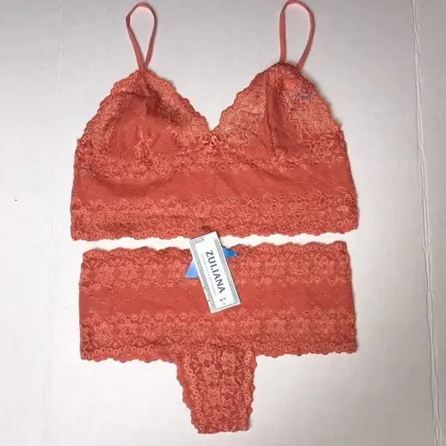 Zuliana Size Large Lace 2 Piece Cheeky Set. Made In Brazil. New With Tags.
