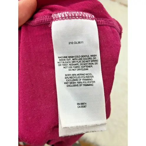 Mountain Hardwear Womens Pullover 1/4 Zip Long Sleeve Top Sm Pink Gray Light