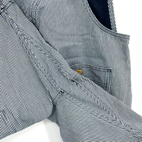 Duluth Trading Rootstock Engineer Striped Heirloom Gardening Short Overalls L