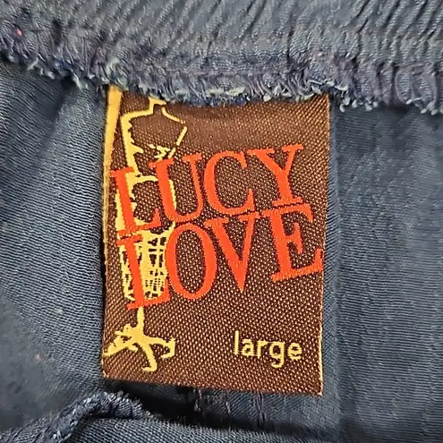 Lucy Love 💕💕 Elastic Waist Derby Skort ~ Dark Blue Large NWOT