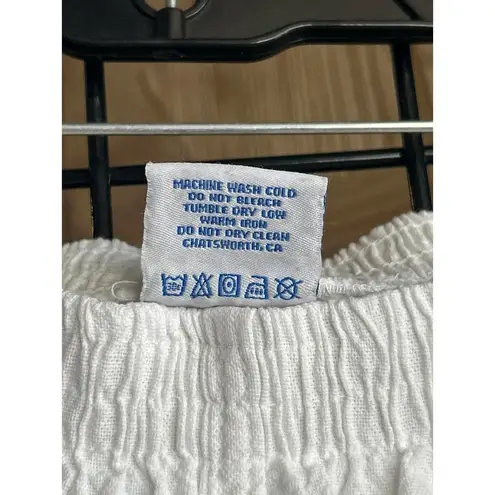 NWT Sea Breeze of California Women's White Crop Pants Size 3X Elastic Baggy