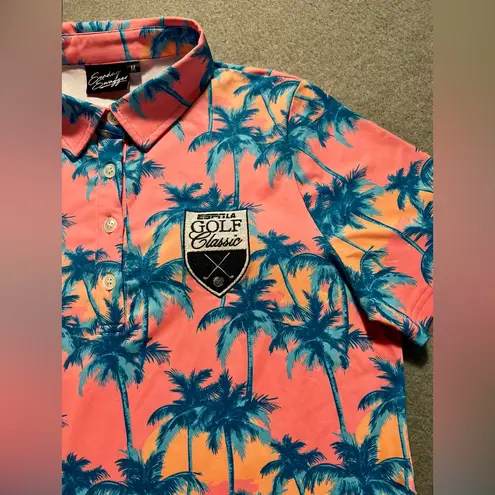 Sunday Swagger x ESPN Golf Classic Polo Shirt Women’s Medium Pink Palm Tree