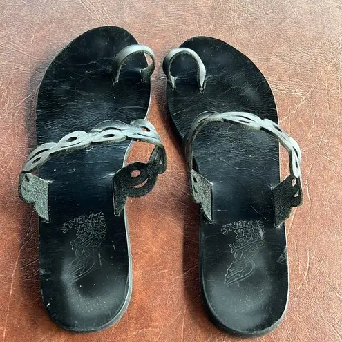 Ancient Greek Sandals Black Sandal Size 11