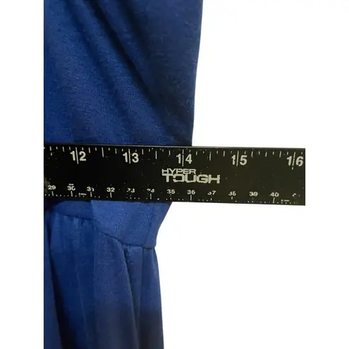 Pink Lily  Navy Blue V Neck Sleeveless Wide Leg Jumpsuit L