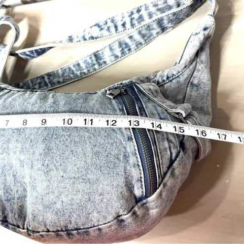 Blue Denim Hobo Bag Casual Crossbody Shoulder Purse Y2K