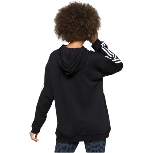 Adidas Cotton 3-Stripes Maternity Hoodie Women's Black Hooded Sweatshirt XS