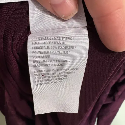 Susan Graver Burnout Jacquard Knit Top Vintage Wine 1X Petite Whimsygoth Romance