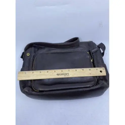 Valerie Stevens brown leather cross body bag
